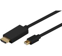 MicroConnect - Câble adaptateur - Mini DisplayPort mâle pour HDMI mâle - 1.8 m - noir - support 1080 p 60 Hz