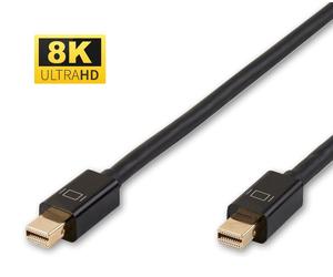 Microconnect MDPMDP2BV1.4 câble DisplayPort 2 m Mini DisplayPort Noir
