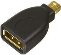 Microconnect MDPMDPF Adaptateur de câble Mini Displayport Displayport Noir - Adaptateur de câble (Mini Displayport, Displayport, Displayport, mâle/femelle, noir)