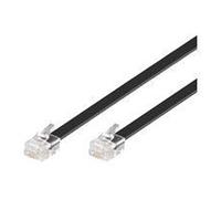 MicroConnect Modular Straight - Câble de téléphone - RJ-12 (M) pour RJ-12 (M) - 10 m - noir
