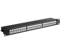 Goobay Panneau de brassage 24 ports Catégorie 6a STP 19'' (48.3cm) Noir
