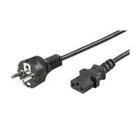 Microconnect PE020410 câble électrique Noir 1 m Prise d'alimentation type E+F Coupleur C13
