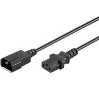 Microconnect PE040615 - Câble (1,5 m, mâle/femelle, C13 femelle, C14 femelle, H05VV-F, noir)