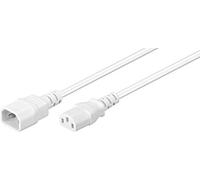 Microconnect PE040630W câble électrique Blanc 3 m Coupleur C14 Coupleur C13 - Cables électriques (3 m, Female connector / Female connector, Coupleur C14, Coupleur C13, 250 V, Blanc)