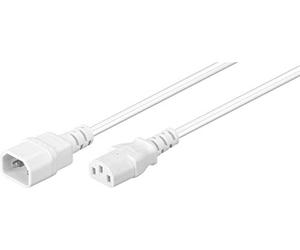 Microconnect PE040630W câble électrique Blanc 3 m Coupleur C14 Coupleur C13 - Cables électriques (3 m, Female connector / Female connector, Coupleur C14, Coupleur C13, 250 V, Blanc)