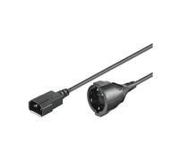 Microconnect PE130200 câble électrique Noir 2 m Coupleur C14 Prise d'alimentation type F