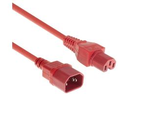 Microconnect PE1415R18 câble électrique Rouge 1,8 m Coupleur C14 Coupleur C15