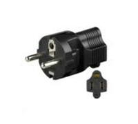 Microconnect PETRAVEL4 Adaptateur de prise électrique Type F Type B Noir Type F Type B Noir