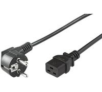 MicroConnect Power Cord CEE 7/7 - C19 3m Angled Schuko - C19 H05VV-F3x1mm2 CU, Male-Female