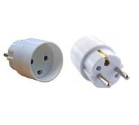 MicroConnect Power Plug Converter, DK to Schuko F-M 230V 16A