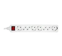 MicroConnect - Power Strip 8 port 3M White - Barres d'alimentation