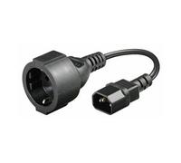 MicroConnect PowerCord - Câble d'alimentation - IEC 60320 C14 pour power CEE 7/7 (F) - CA 250 V - 23 cm - noir Noir G
