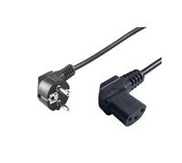 MicroConnect PowerCord - Câble d'alimentation - IEC 60320 pour power IEC 60320 C13 - 3 m - connecteur à 90 ° - noir