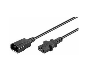 MicroConnect PowerCord - Rallonge de câble d'alimentation - IEC 60320 C14 pour power IEC 60320 C13 - 1 m - noir