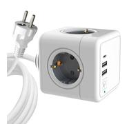 MicroConnect - PowerCube, 4 Schuko outlets, - Barres d'alimentation