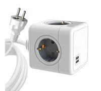 MicroConnect - PowerCube, 4 Schuko outlets, - Barres d'alimentation