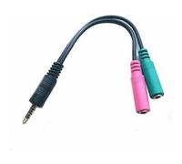 MicroConnect - Prise de casque micro - mini-phone stereo 3.5 mm mâle pour mini-phone stereo 3.5 mm, jack mini femelle
