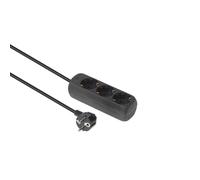 MicroConnect - 3-way Schuko Socket 3M Black - Barres d'alimentation