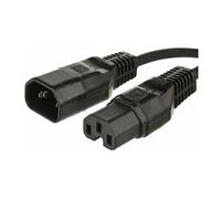 MicroConnect - Rallonge de câble d'alimentation - IEC 60320 C14 pour IEC 60320 C15 - CA 250 V - 10 A - 1 m - noir