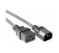 MicroConnect - Rallonge de câble d'alimentation - IEC 60320 C19 pour IEC 60320 C14 - CA 250 V - 10 A - 2 m - noir