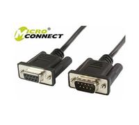 MicroConnect - Rallonge de câble série - DB-9 (M) pour DB-9 (F) - 3 m - noir