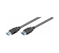 MicroConnect - Rallonge de câble USB - USB type A (F) pour USB type A (M) - USB 3.0 - 50 cm - noir