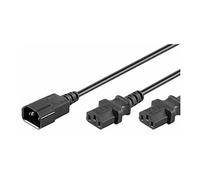 MicroConnect - Répartiteur d'alimentation - alimentation (M) pour alimentation (F) - 1.8 m