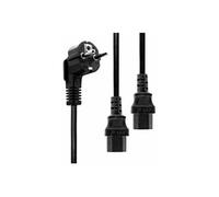 MicroConnect - Répartiteur d'alimentation - IEC 60320 (M) pour IEC 60320 (M) - 1.8 m - noir - Allemagne, Suède