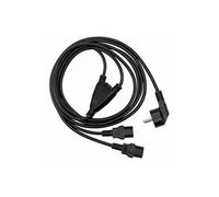 MicroConnect - Répartiteur d'alimentation - power CEE 7/7 (M) pour power IEC 60320 C13 - 3 m - noir