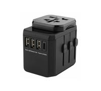 MicroConnect - Socket splitter - CA 100-240 V - 1920 Watt - entrée : Type C - connecteurs de sortie : 8 - noir