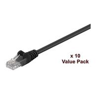 MicroConnect - U/UTP CAT5e 1m Black 10 Pack - Câbles réseau