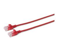 MicroConnect - U/UTP CAT6 0.5M Red Slim, - Câbles réseau