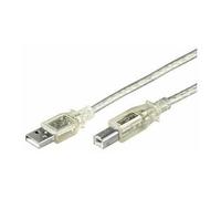 MicroConnect - USB2.0 A-B 1m M-M Transparent - Câbles USB
