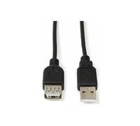 MicroConnect USB 2.0 - Rallonge de câble USB - USB (F) pour USB (M) - USB 2.0 - 1 m - noir