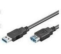Microconnect USB3.0AAF1B câble USB - câbles USB (3.0 (3.1 Gen 1), USB A, USB A, Mâle/Femelle, Noir)