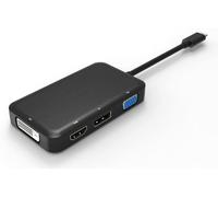 Microconnect USB3.1CCOM10 Adaptateur de câble USB C DVI-D, VGA, HDMI, DisplayPort Noir