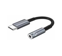 MicroConnect - USB-C vers adaptateur de prise casque - 24 pin USB-C mâle pour prise audio de 3,5 mm femelle - 13 cm - argent