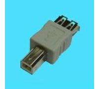 Microconnect USB USB A/B M-F - Adaptateur pour câble (USB B, USB A, Noir, mâle/Femelle)