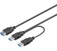 Microconnect USB3.0AAA câble USB 0,3 m 2 x USB A USB A Mâle Femelle Noir - Câbles USB (0,3 m, 2 x USB A, USB A, 3.0 (3.1 Gen 1), 5000 Mbit/s, Noir)