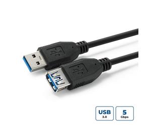 Microconnect USB3.0AAF05B câble USB USB 3.2 Gen 1 (3.1 Gen 1) 0,5 m USB A Noir