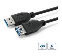 MicroConnect - Rallonge de câble USB - USB type A (F) pour USB type A (M) - USB 3.0 - 2 m - noir