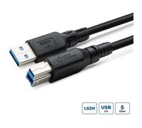 Microconnect USB3.0AB2B-LSZH câble USB USB 3.2 Gen 1 (3.1 Gen 1) 2 m USB A USB B Noir