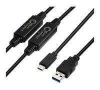 Microconnect USB3.1CA10AMP câble USB USB 3.2 Gen 1 (3.1 Gen 1) 10 m USB C USB A Noir
