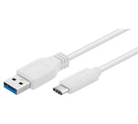 MicroConnect – Câble USB USB-A vers USB-C – USB 3.1 – 1 m – moulé – Blanc