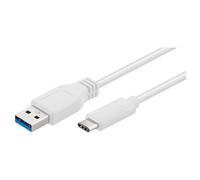 Microconnect USB3.1CA2W câble USB USB 3.2 Gen 1 (3.1 Gen 1) 2 m USB A USB C Blanc