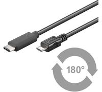 Microconnect USB3.1CAMIB1 câble USB USB 2.0 1 m USB C Micro-USB B Noir