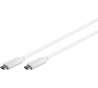 MicroConnect Câble USB-C (M) vers USB-C (M) USB 3.1 Gen 2 10 Gbps 50 cm Blanc