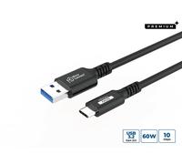 Microconnect USB3.2AC025 câble USB USB 3.2 Gen 2 (3.1 Gen 2) 0,25 m USB A USB C Noir