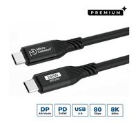 Microconnect USB4CC1-240W-80GBPS câble USB USB4 Gen 3x2 1 m USB C Noir
