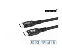Microconnect USB4CC1.5 câble USB USB4 Gen 3x2 1,5 m USB C 100 W Noir